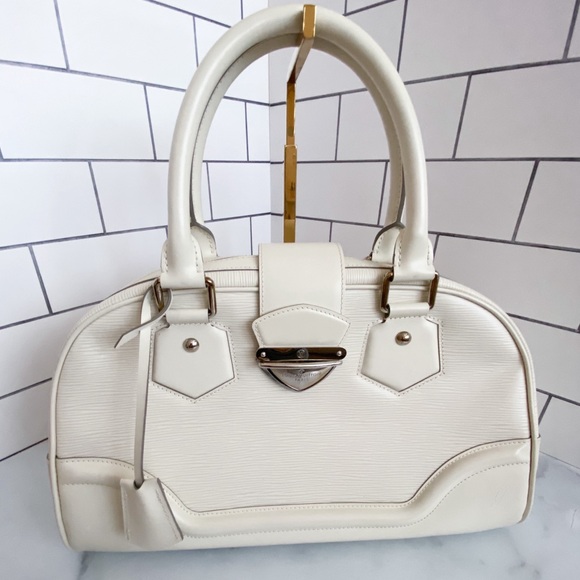 Louis Vuitton Bowling Montaigne GM - Ivory Epi Leather - Picture 7 of 12